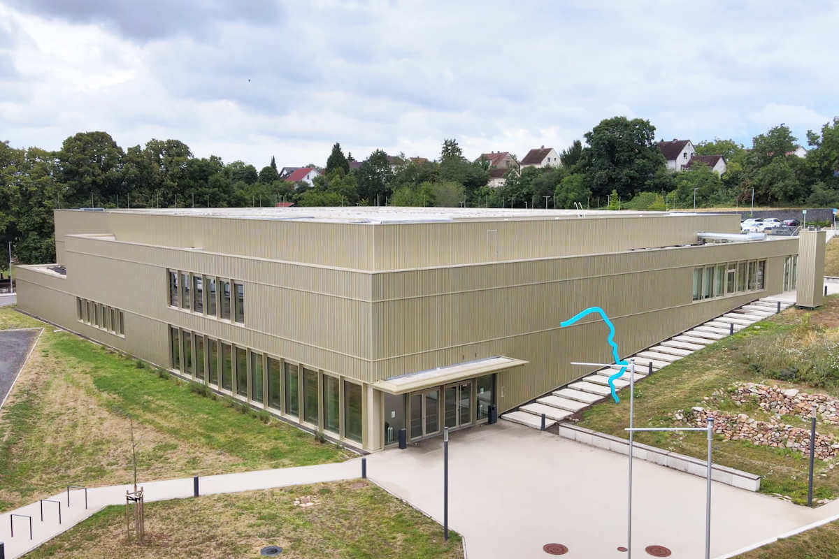 Rheinhessenhalle von oben gesehen
